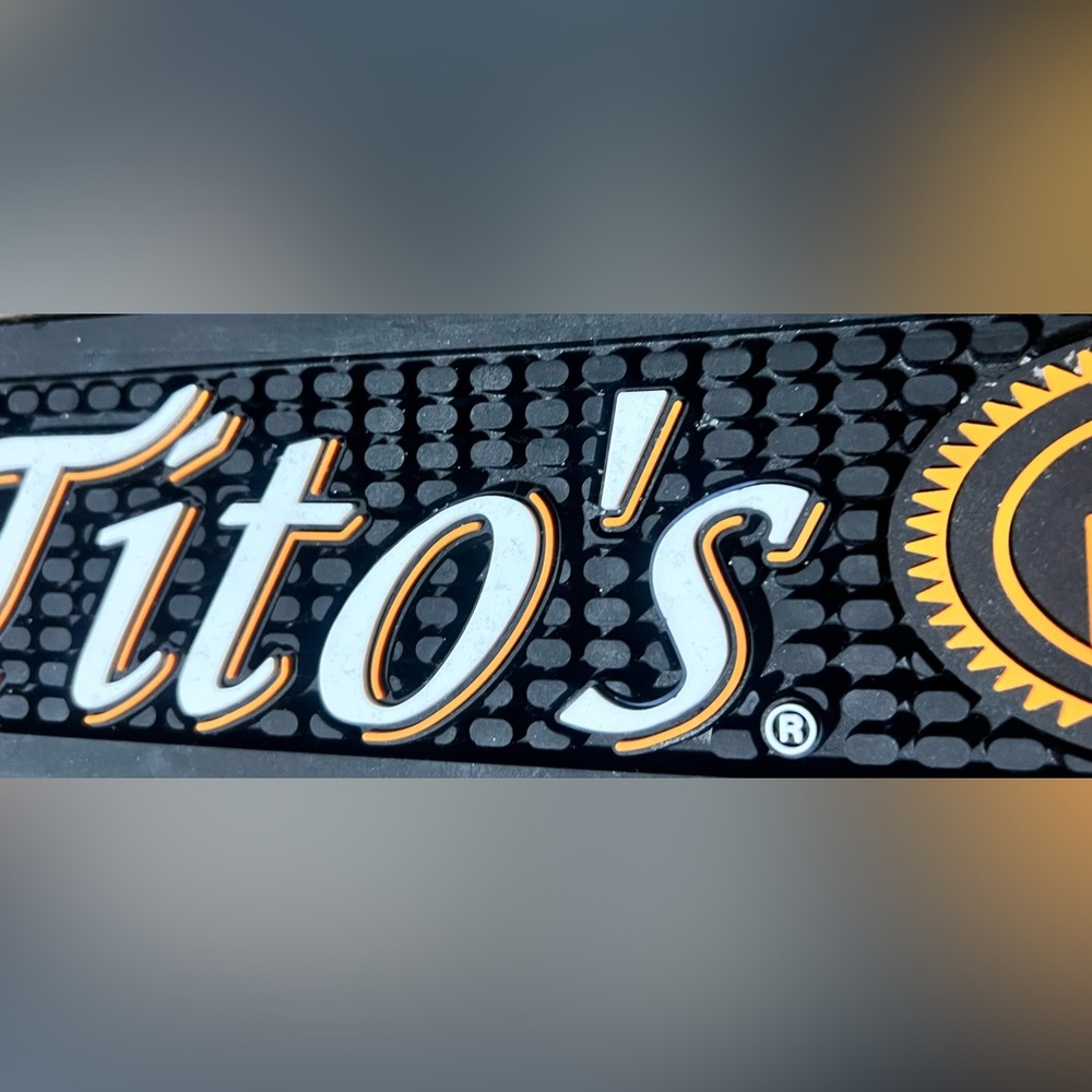 Tito’s Vodka Bar mat- Approximate size: 22-3/4” L x 3-1/4” H - Picture 2 of 4